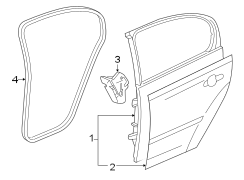 REAR DOOR. DOOR & COMPONENTS.