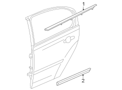 REAR DOOR. EXTERIOR TRIM.