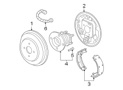 REAR SUSPENSION. BRAKE COMPONENTS.