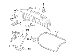 TRUNK LID. LID & COMPONENTS.