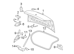 TRUNK LID. LID & COMPONENTS.