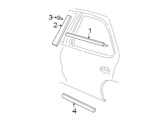 REAR DOOR. EXTERIOR TRIM.