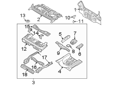 Rear body & floor. Wheels. Floor & rails.