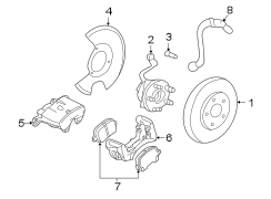 FRONT SUSPENSION. BRAKE COMPONENTS.