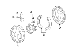 REAR SUSPENSION. BRAKE COMPONENTS.