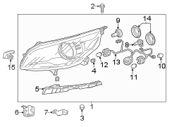 FRONT LAMPS. HEADLAMP COMPONENTS.