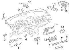 INSTRUMENT PANEL. CLUSTER & SWITCHES.