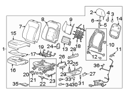 SEATS & TRACKS. DRIVER SEAT COMPONENTS.