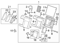 SEATS & TRACKS. REAR SEAT COMPONENTS.