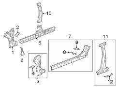 PILLARS. ROCKER & FLOOR. CENTER PILLAR. HINGE PILLAR. ROCKER PANEL.