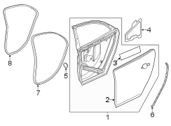 REAR DOOR. DOOR & COMPONENTS.