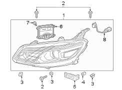 FRONT LAMPS. HEADLAMP COMPONENTS.