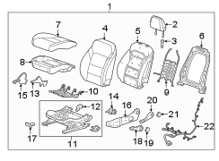 SEATS & TRACKS. DRIVER SEAT COMPONENTS.