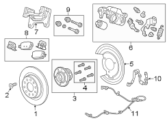 REAR SUSPENSION. BRAKE COMPONENTS.