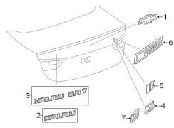 TRUNK LID. EXTERIOR TRIM.