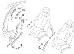 RESTRAINT SYSTEMS. FRONT SEAT BELTS.