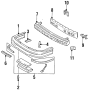 Image of Bumper Cover. Fascia - Bumper. (Front, Upper). Part does not include. image for your Cadillac