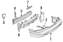 Image of Shield - Bumper Fascia SPH. Stone deflector. (Rear) image for your 1992 Chevrolet Lumina Base Sedan 3.1L Chevrolet V6 A/T 