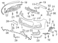 FRONT BUMPER & GRILLE. BUMPER & COMPONENTS.