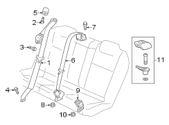 RESTRAINT SYSTEMS. REAR SEAT BELTS.