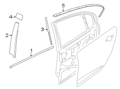 REAR DOOR. EXTERIOR TRIM.