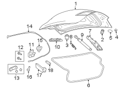 TRUNK LID. LID & COMPONENTS.