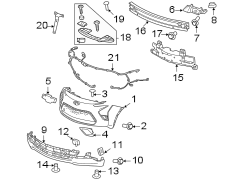 Image of Brace - Bumper Fascia Support. Center Brace. (Front) image for your Chevrolet Bolt EV  