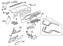 Image of Ambient Light Sensor Cover image for your 2023 Chevrolet Bolt EV   