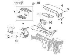 Image of Console Trim Panel (Rear, Upper, Lower) image for your 2007 Chevrolet Silverado   