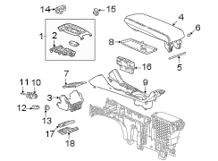 Image of Console Trim Panel (Rear, Upper, Lower) image for your 2018 Chevrolet Spark  LS Hatchback 