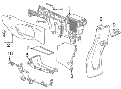 Image of Console Trim Panel (Rear, Upper) image for your 2001 Buick Century   