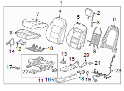 Image of Seat Back Cushion image for your Chevrolet Bolt EV  