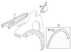 Image of Wheel Arch Molding image for your Chevrolet Bolt EUV  