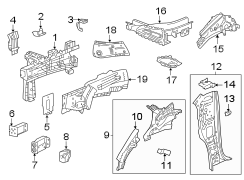 Image of Fender Rail Reinforcement Bracket (Front) image for your 2024 Chevrolet Suburban    