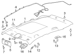 Headliner Wiring Harness (Right, Front)