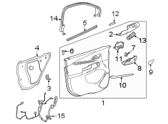 Image of Door Window Belt Weatherstrip (Front) image for your 2015 Chevrolet Spark   