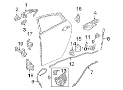 Image of Door Latch Cable image for your 2012 Cadillac Escalade EXT   