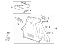 Interior Quarter Panel Trim Panel Insert (Lower)