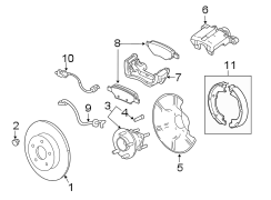 REAR SUSPENSION. BRAKE COMPONENTS.