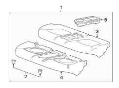 SEATS & TRACKS. REAR SEAT COMPONENTS.