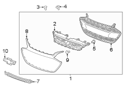 Image of Grille (Upper, Lower) image