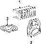 Door speaker. SPEAKER Assembly - RDO Side. (Front)