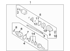 CV Axle Assembly (Front)