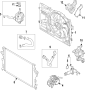 Diagram Cooling system. Cooling fan. Radiator. Water pump. for your Hyundai