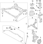 Diagram Front suspension. Lower control arm. Stabilizer bar. Suspension components. for your 2007 Hyundai