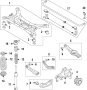 Diagram Rear suspension. Lower control arm. Stabilizer bar. Suspension components. Upper control arm. for your Hyundai