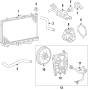 Diagram Cooling system. Cooling fan. Radiator. Water pump. for your 2015 Hyundai Tucson GLS