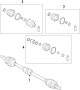 Diagram DRIVE AXLES. AXLE SHAFTS & JOINTS. for your Hyundai