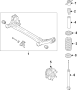 Diagram Rear suspension. Suspension components. for your Hyundai