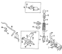 Diagram FRONT SUSPENSION. LOWER CONTROL ARM. STABILIZER BAR. SUSPENSION COMPONENTS. UPPER CONTROL ARM. for your 2011 Hyundai Sonata